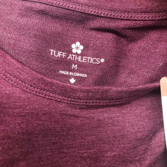 TUFF Women Athletics Long Sleeve Active Sweatshirt --Berry Melange - Picture 6 of 8